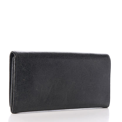 Balenciaga Agneau Giant 12 Rose Gold Hardware Money Wallet Anthracite 3 of 8