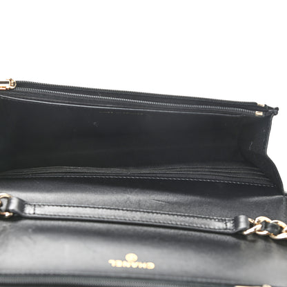 Chanel Lambskin Quilted Coco Charms Wallet On Chain Black 4 of 13