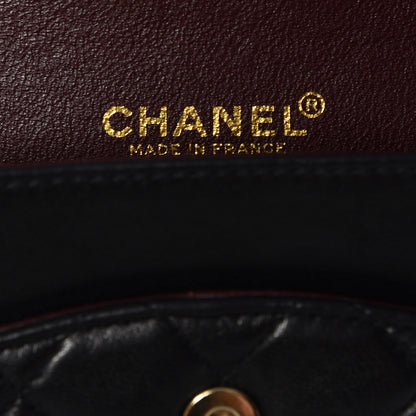 Chanel Lambskin Quilted Medium Double Flap Black 11 of 12