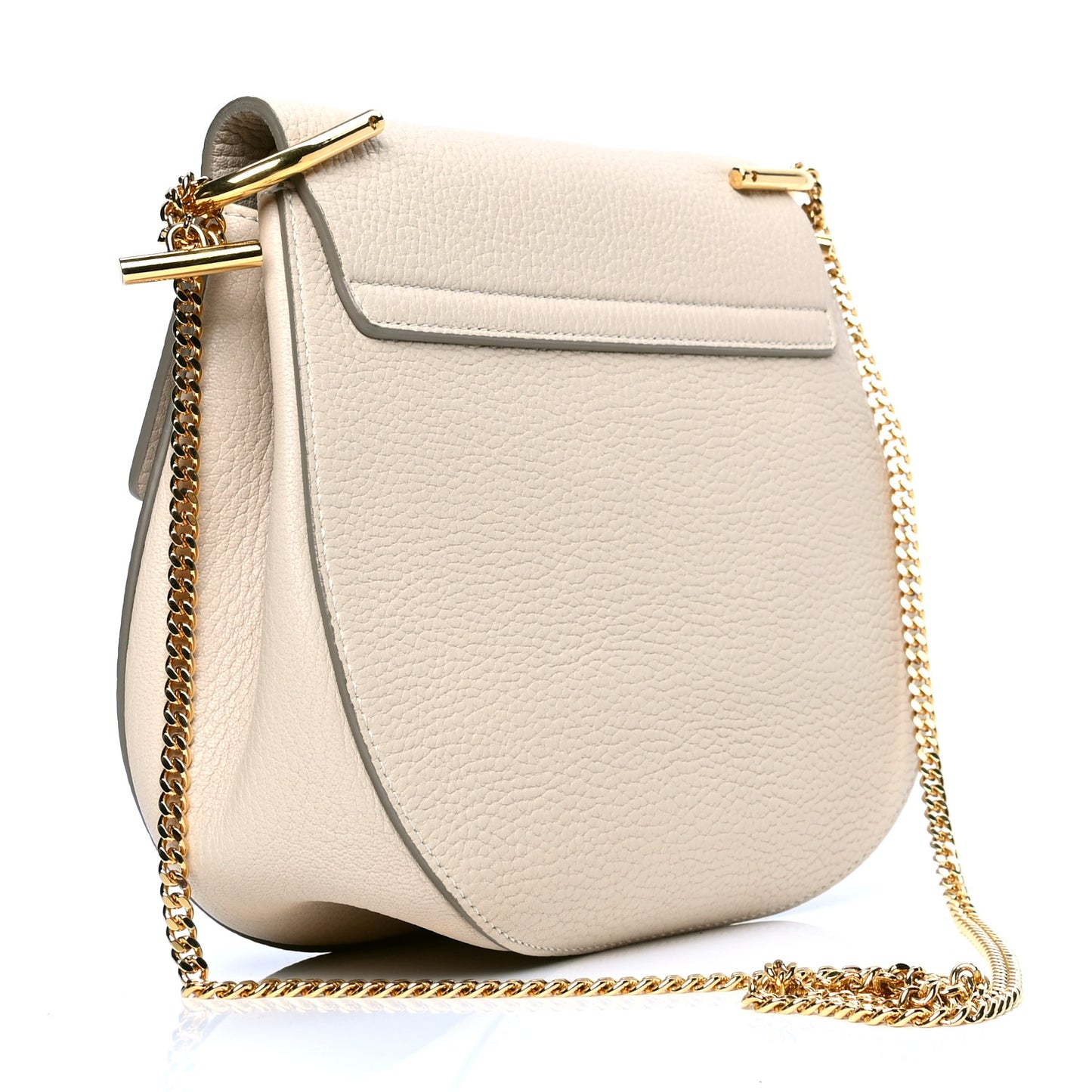 Grained Lambskin Drew Shoulder Bag Biscotti Beige