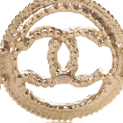 Chanel Metal Pearl Strass CC Bangle Gold Blue Pearly White 5 of 5