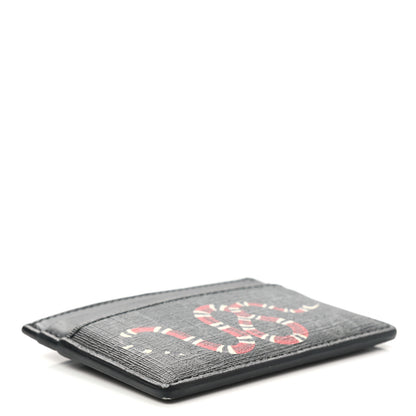 Gucci GG Supreme Monogram Kingsnake Card Holder Black Grey 4 of 10