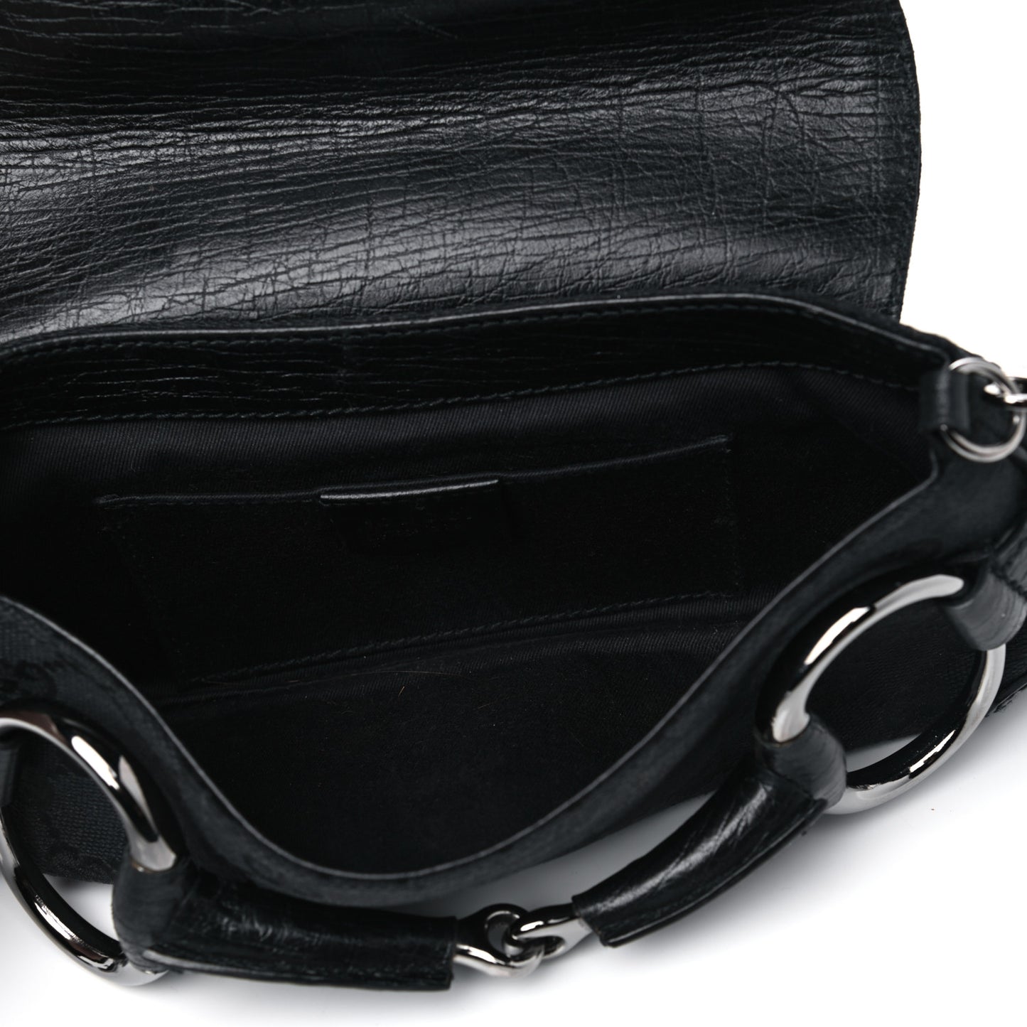 Monogram Horsebit Chain Clutch Black