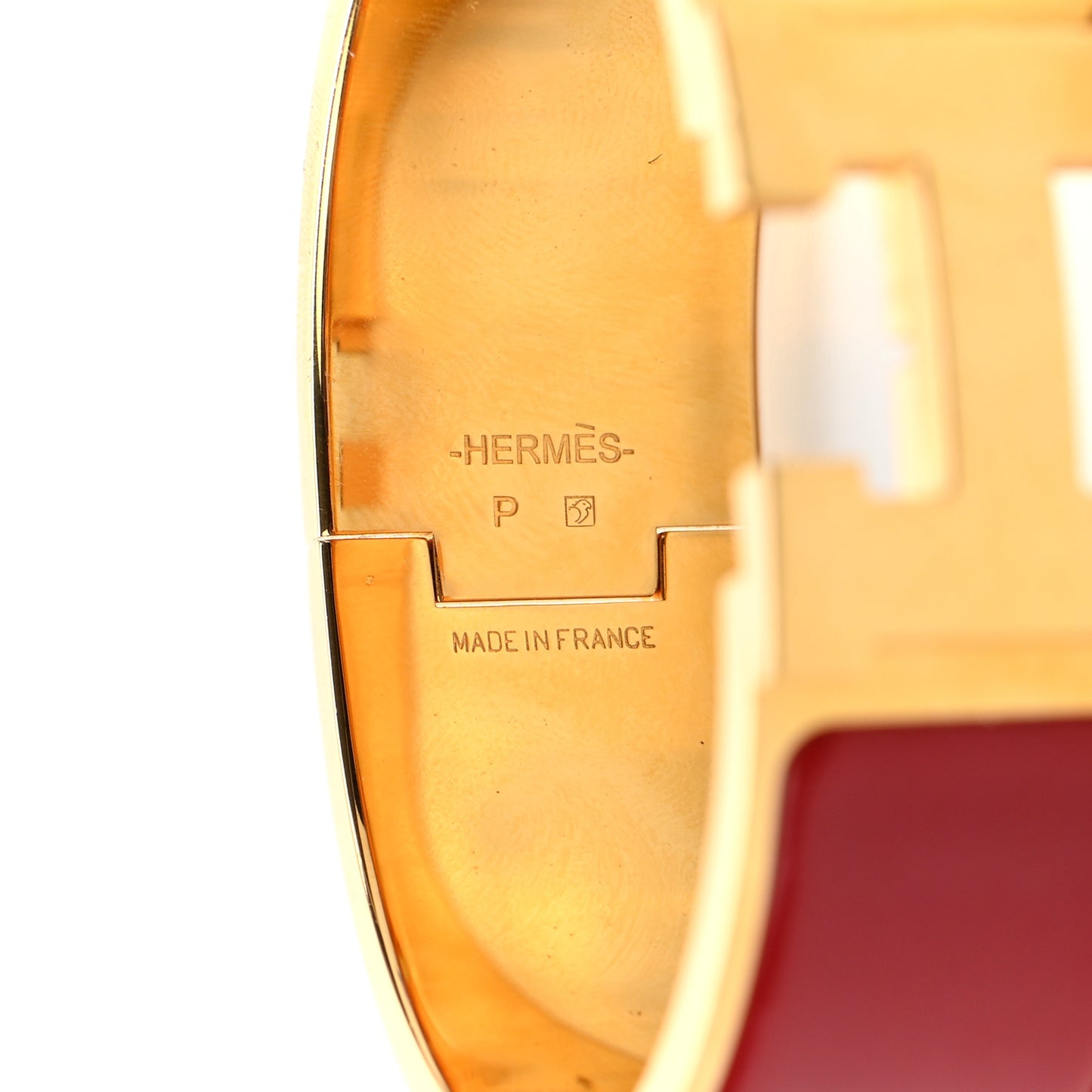 Enamel Wide Clic Clac H Bracelet GM Red