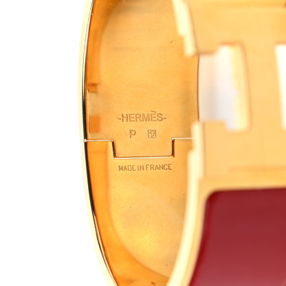 Hermes Enamel Wide Clic Clac H Bracelet GM Red 4 of 4