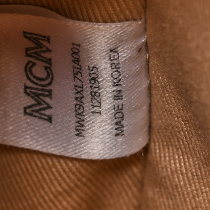 MCM Calfskin Visetos Small Backpack Beige 6 of 10