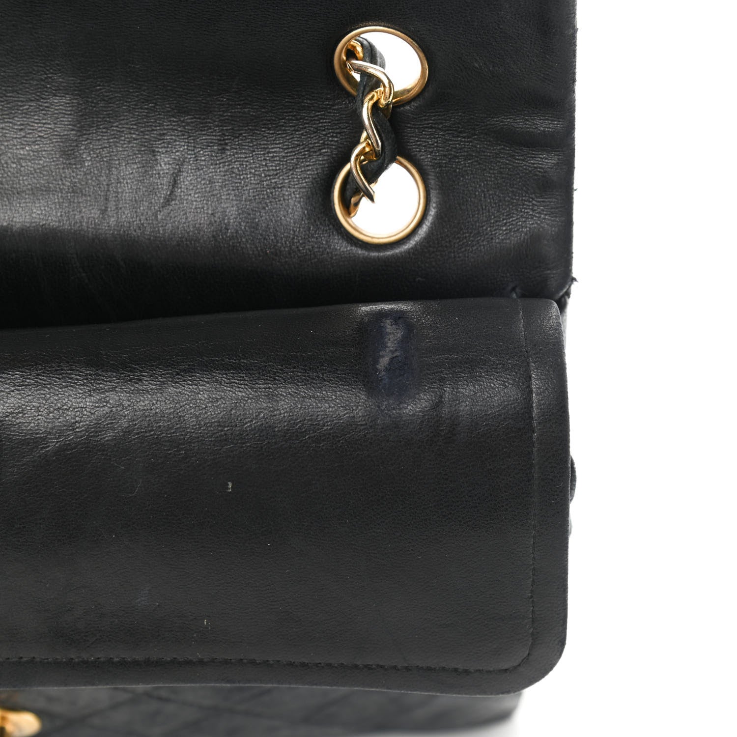 Chanel Lambskin Quilted Medium Double Flap Black 14 of 23