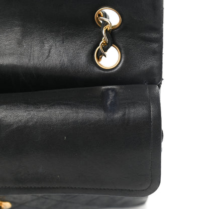 Chanel Lambskin Quilted Medium Double Flap Black 14 of 23