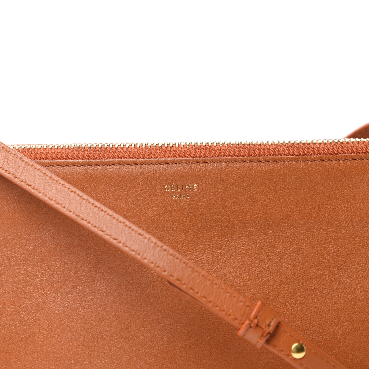 Celine Lambskin Small Trio Crossbody Bag Tawny 13 of 13