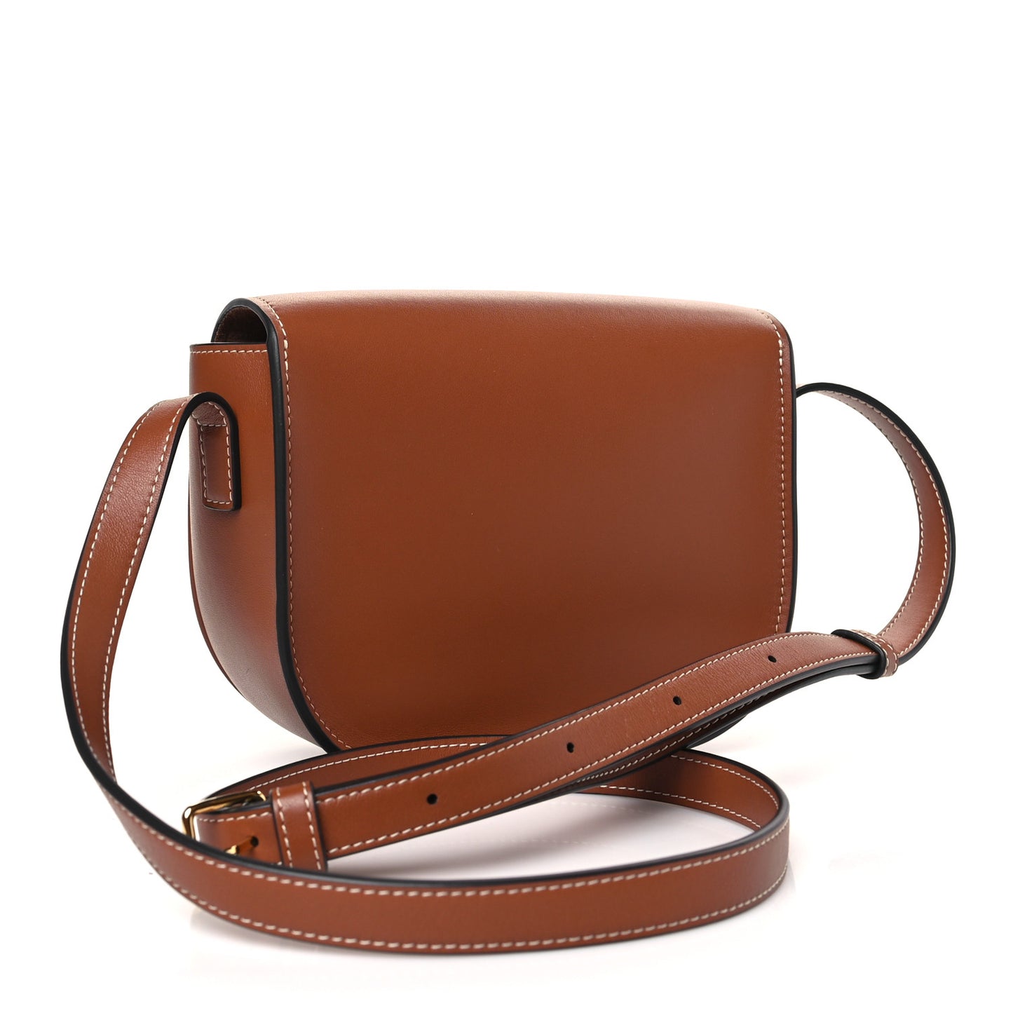 Smooth Calfskin Cuir Triomphe Folco Crossbody Bag Tan