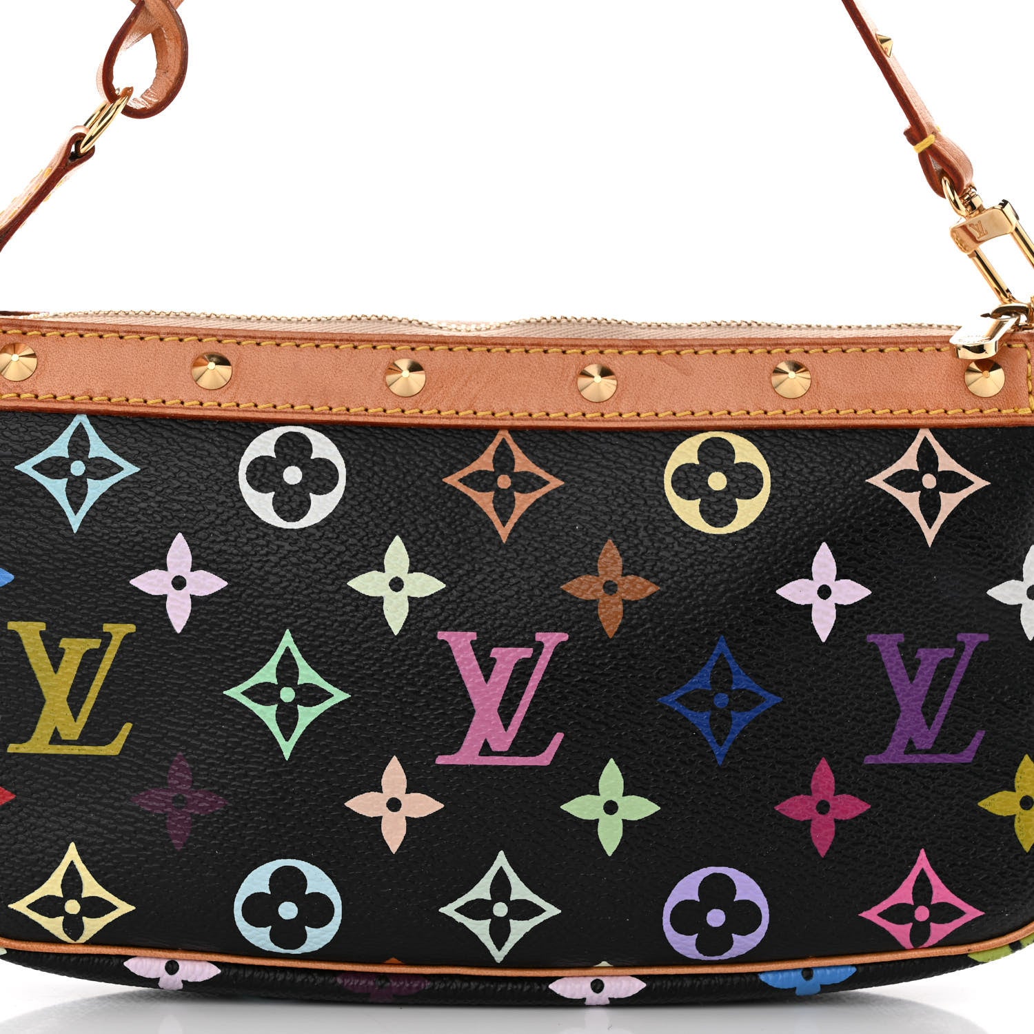 Louis Vuitton Monogram Multicolor Pochette Accessories Black 8 of 11