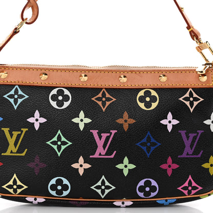 Louis Vuitton Monogram Multicolor Pochette Accessories Black 8 of 11