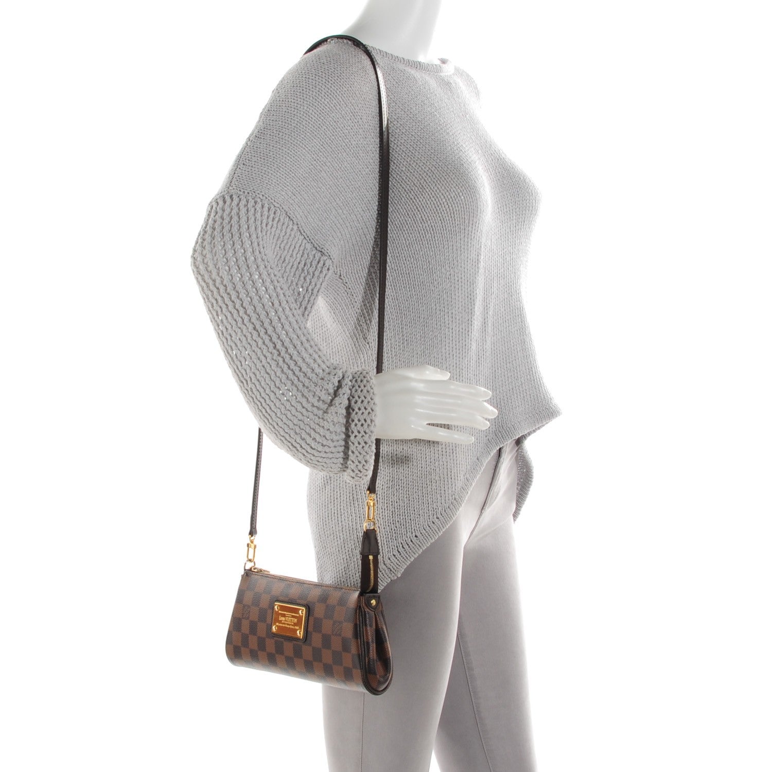 Louis Vuitton Damier Ebene Eva Clutch 2 of 7