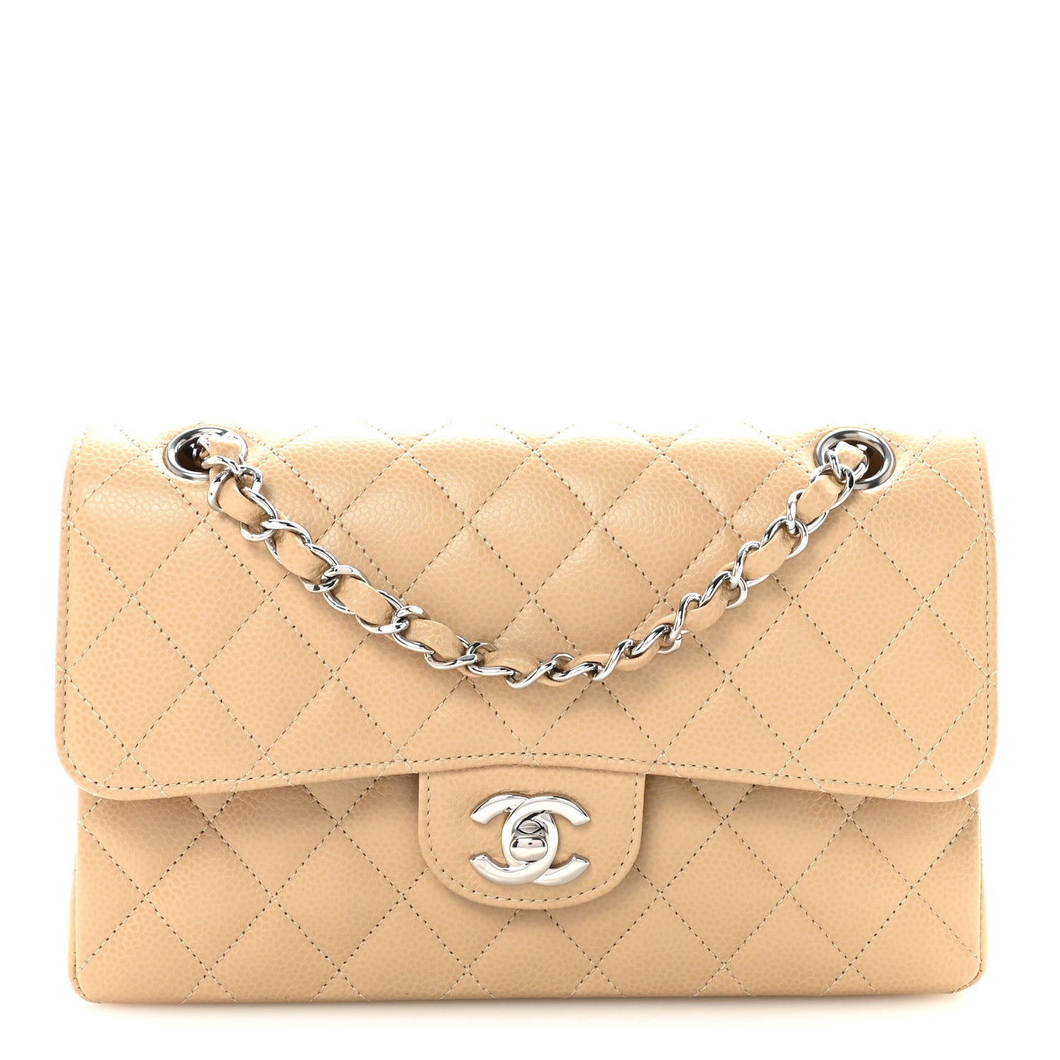Chanel Caviar Quilted Small Double Flap Beige 1 of 9
