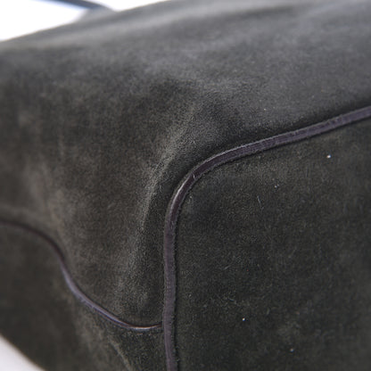 Celine Suede Small Soft Cube Satchel Forest 13 of 14