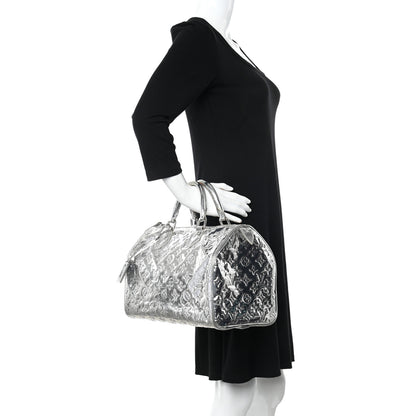 Louis Vuitton Monogram Miroir Speedy 35 Silver 2 of 17