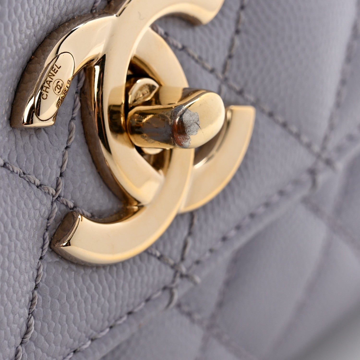 Chanel Caviar Quilted Small Coco Handle Flap Light Purple 15 of 15