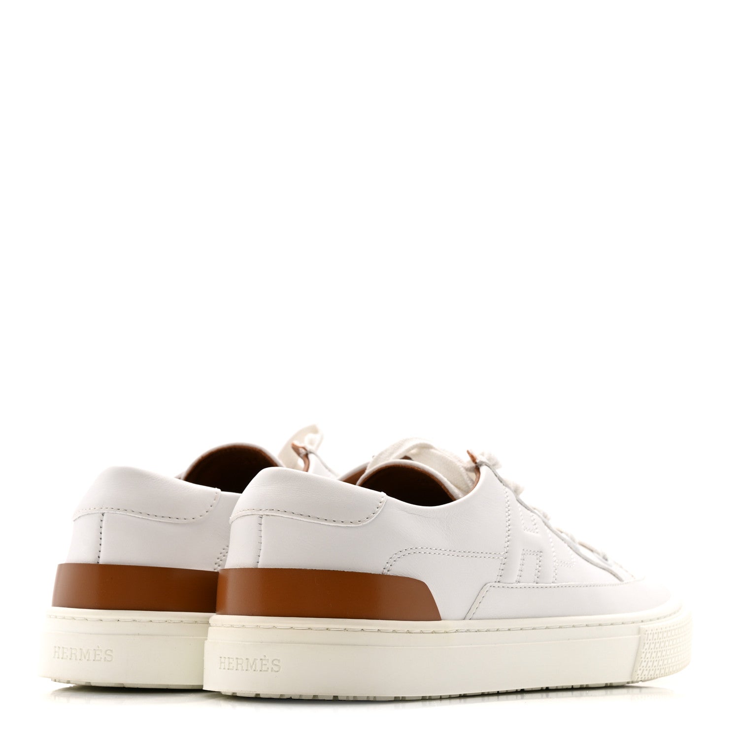 Hermes Calfskin Deep Sneakers 38.5 White Naturel 5 of 11