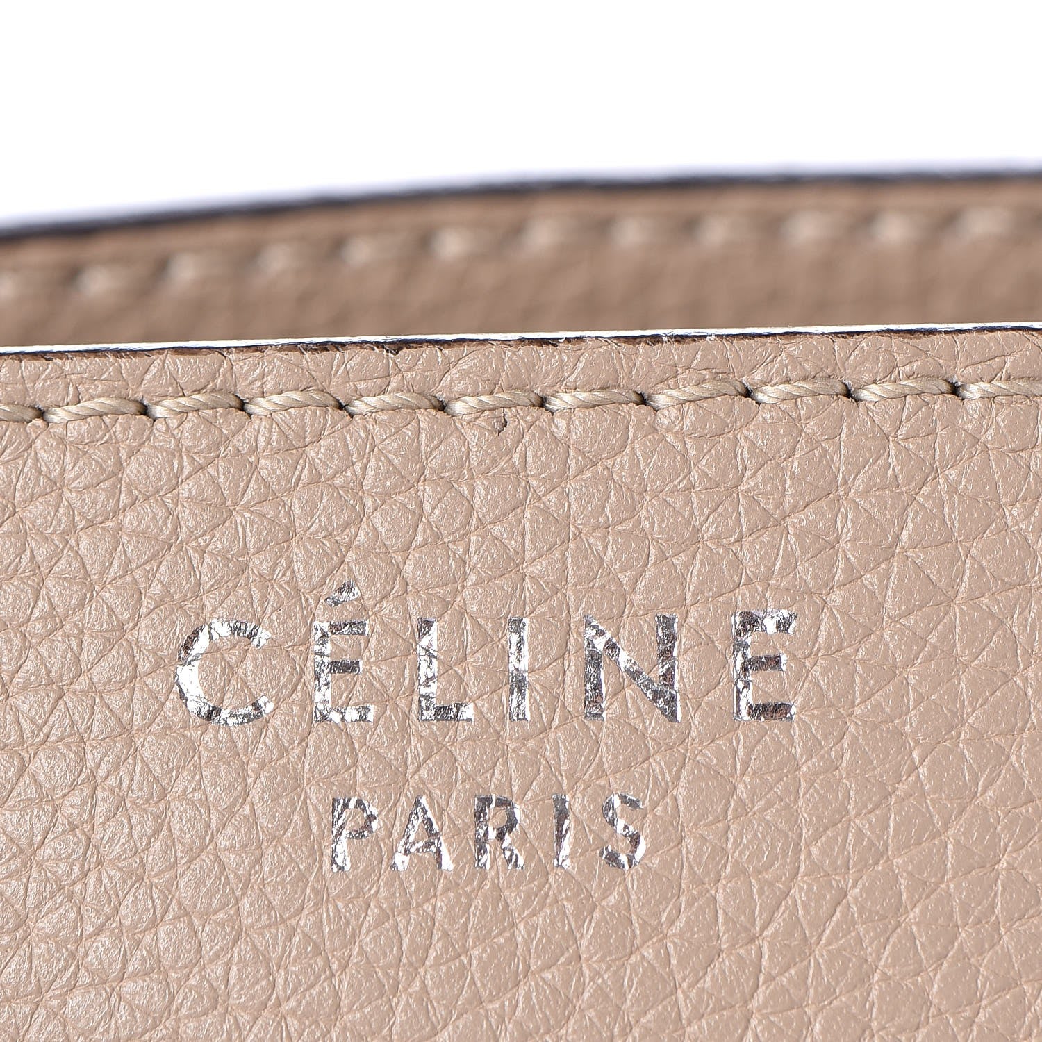 Celine Drummed Calfskin Mini Luggage Dune 6 of 11