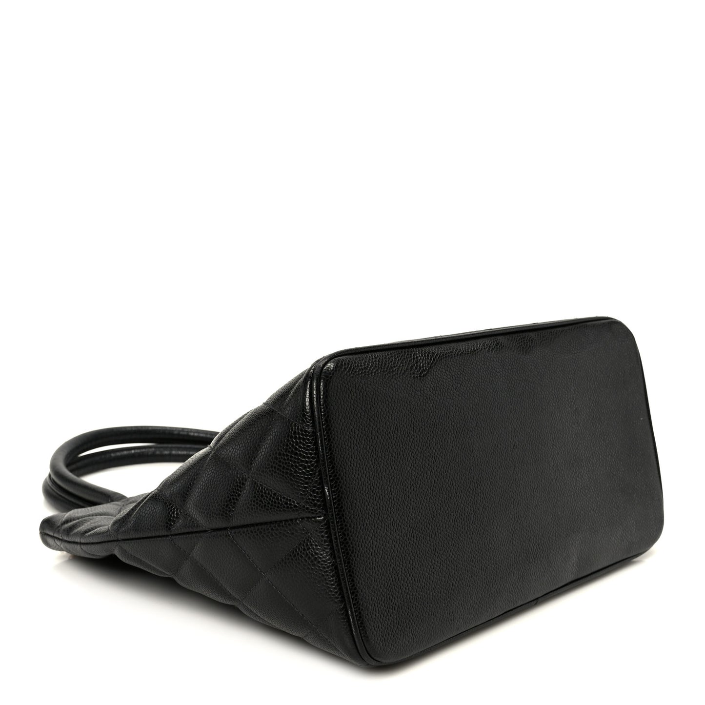 Caviar Quilted Medallion Tote Black