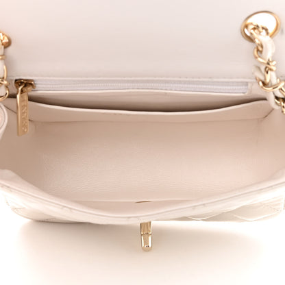Chanel Patent Quilted Mini Square Flap White 5 of 17