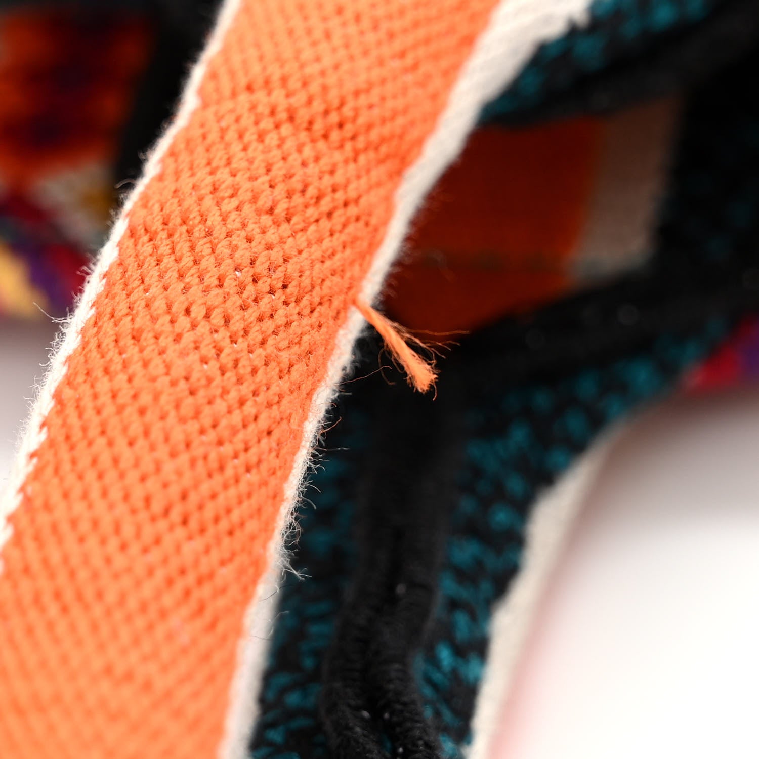 Christian Dior Canvas Embroidered Large Book Tote Orange Multicolor 11 of 13