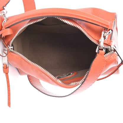 Fendi Calfskin Romano Selleria Lei Boston Tote Dark Orange 5 of 11