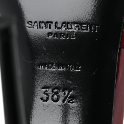 Saint Laurent Patent Calfskin Cassandra 100 Sandals 38.5 Red Laquer 6 of 11