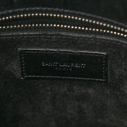 Saint Laurent Calfskin Crocodile Embossed Small Sac de Jour Black 7 of 14