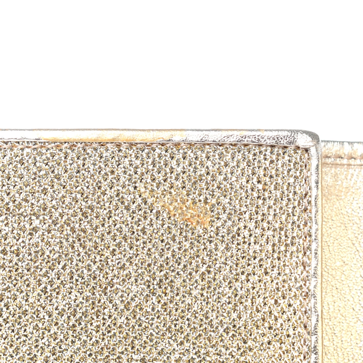 Glitter Fabric Milla Clutch Champagne