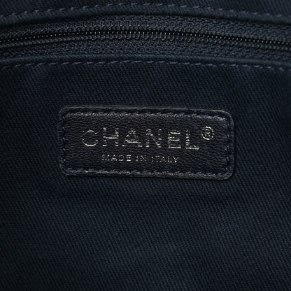 Chanel Denim Small Deauville Tote Dark Blue 6 of 9