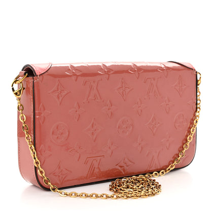 Louis Vuitton Vernis Valentine Dog Pochette Felicie Chain Wallet Pink 4 of 10
