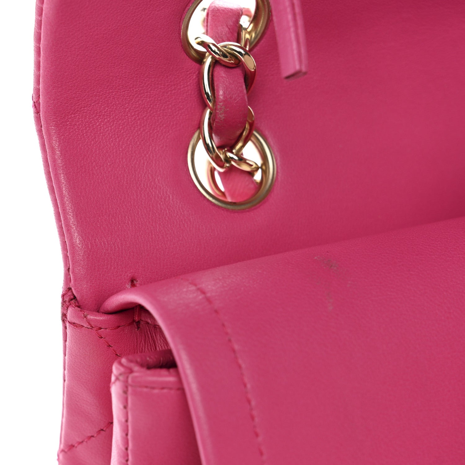Chanel Lambskin Quilted Medium Double Flap Pink 13 of 16