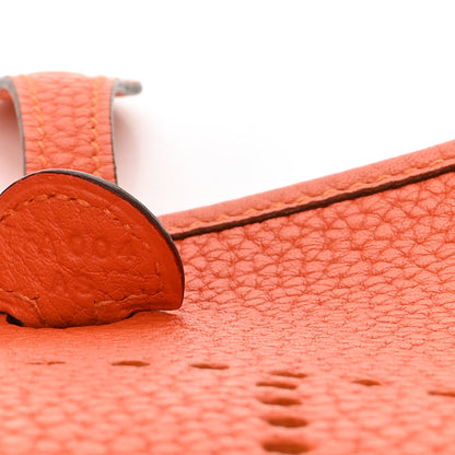 Hermes Taurillon Clemence Amazone Evelyne TPM Orange Craie 8 of 12