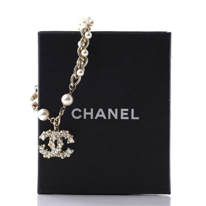 Chanel Pearl Crystal CC Bracelet Gold 6 of 6