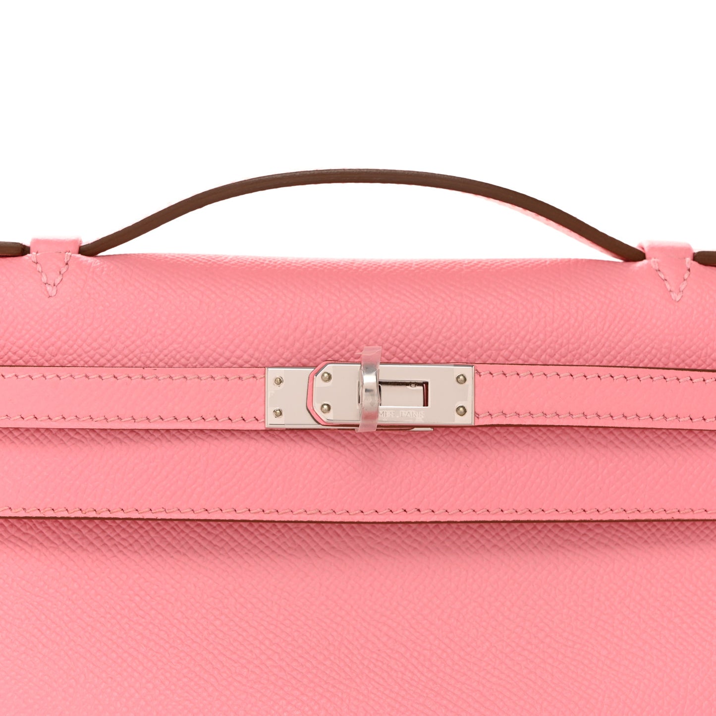 Epsom Kelly Pochette Clutch Rose Confetti