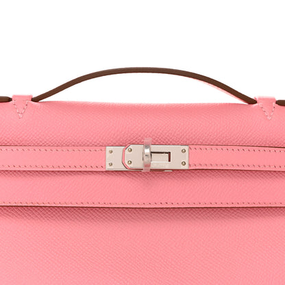 Hermes Epsom Kelly Pochette Clutch Rose Confetti 7 of 13