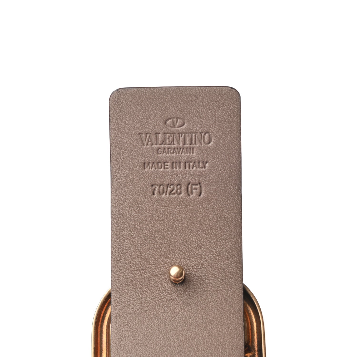 Valentino Garavani Metallic Lambskin VLogo 40mm Belt 70 32 Stone 3 of 5