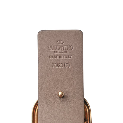 Valentino Garavani Metallic Lambskin VLogo 40mm Belt 70 32 Stone 3 of 5