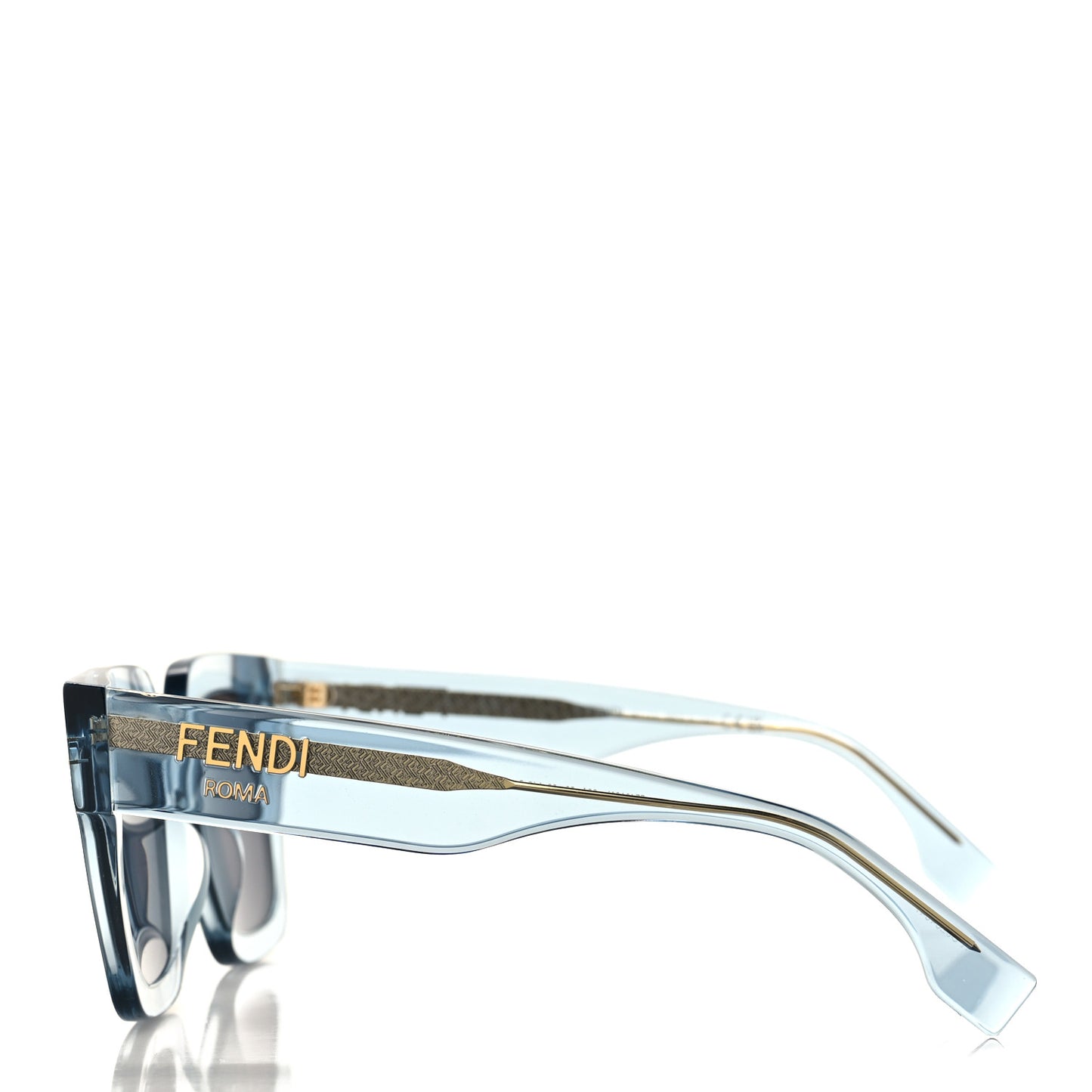 Acetate Fendi Roma Square Sunglasses FE401001I Blue
