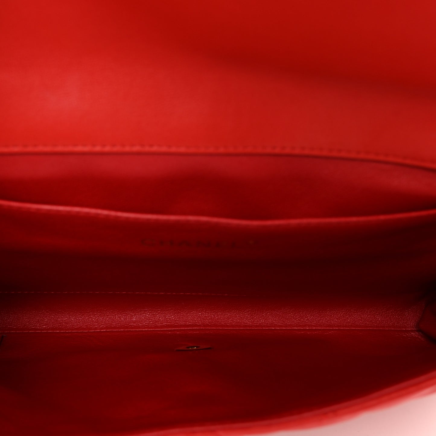 Lambskin Quilted Clutch With Chain Flap Red