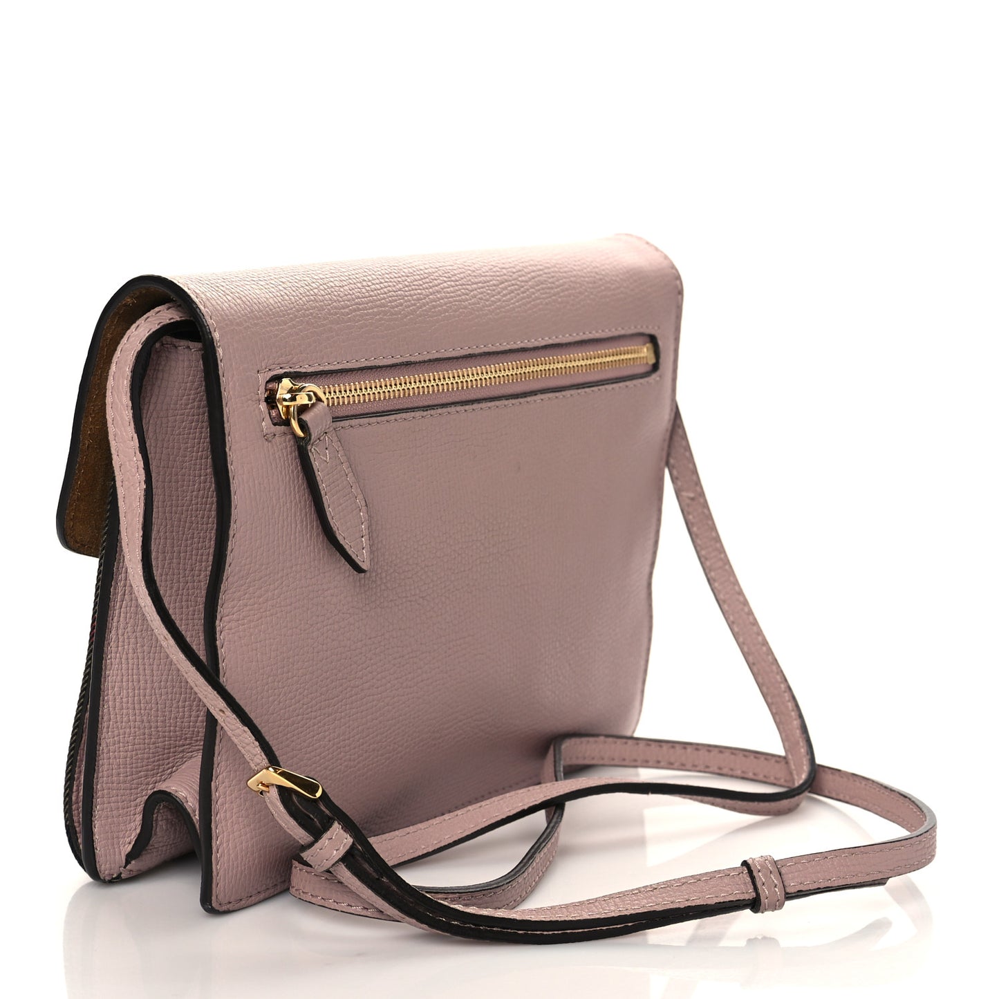 Derby Calfskin House Check Small Macken Crossbody Bag Pale Orchid