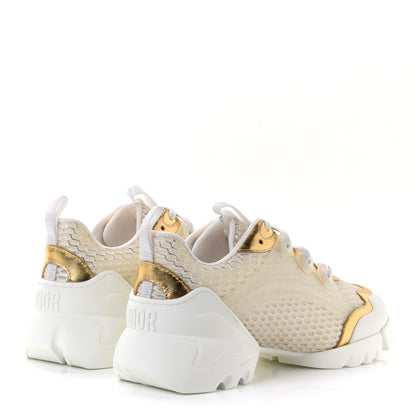 Christian Dior Mesh D-Connect Sneakers 37 Gold 4 of 10