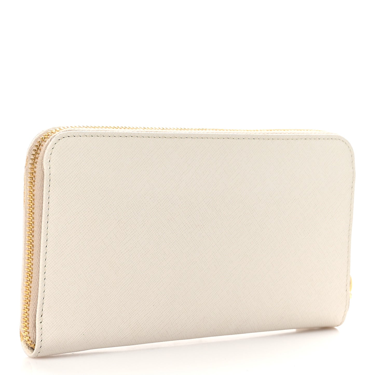 Saffiano Metal Zip Around Wallet Cera