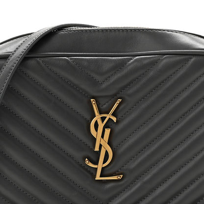 Saint Laurent Calfskin Matelasse Monogram Lou Camera Bag Storm 8 of 11