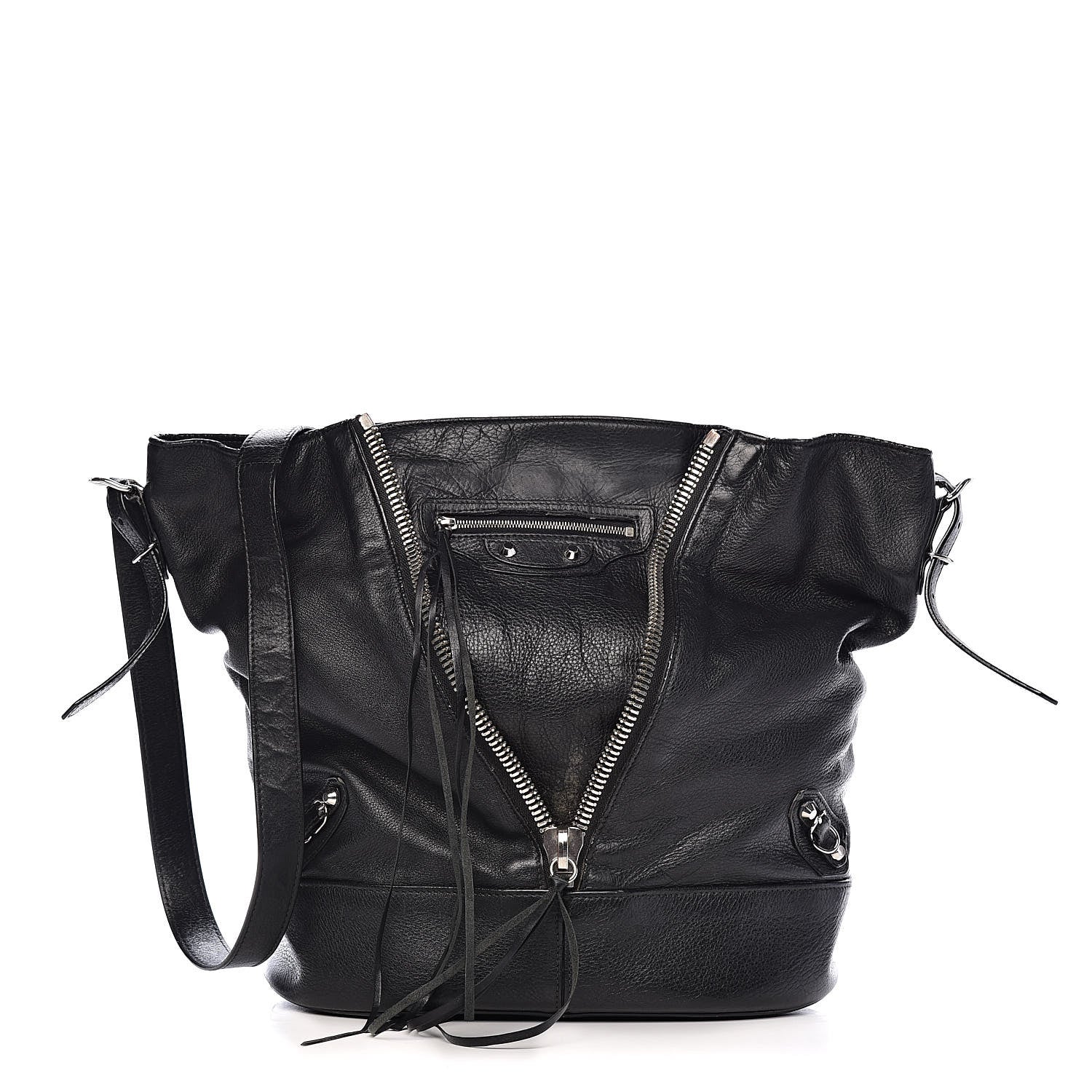 Balenciaga Veau Papier Classic Hardware Drop Bucket Bag Black 1 of 11
