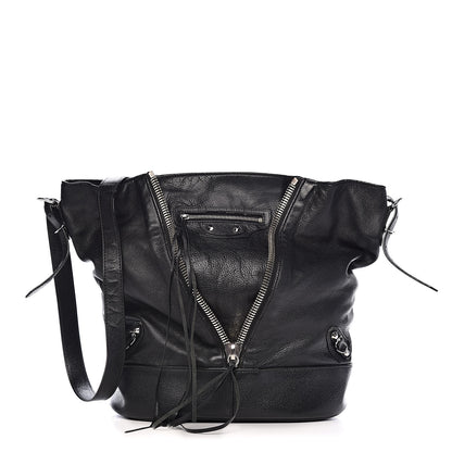 Balenciaga Veau Papier Classic Hardware Drop Bucket Bag Black 1 of 11