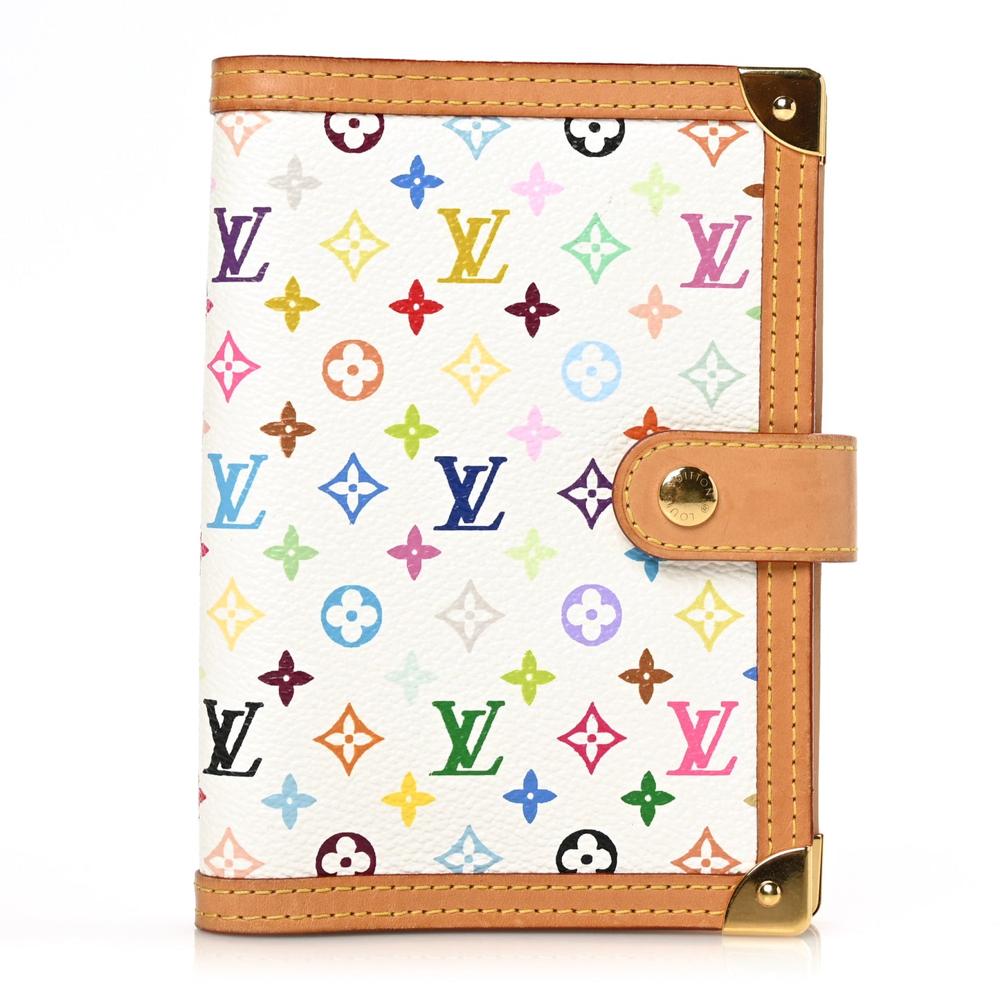Monogram Multicolor Small Ring Agenda Cover White