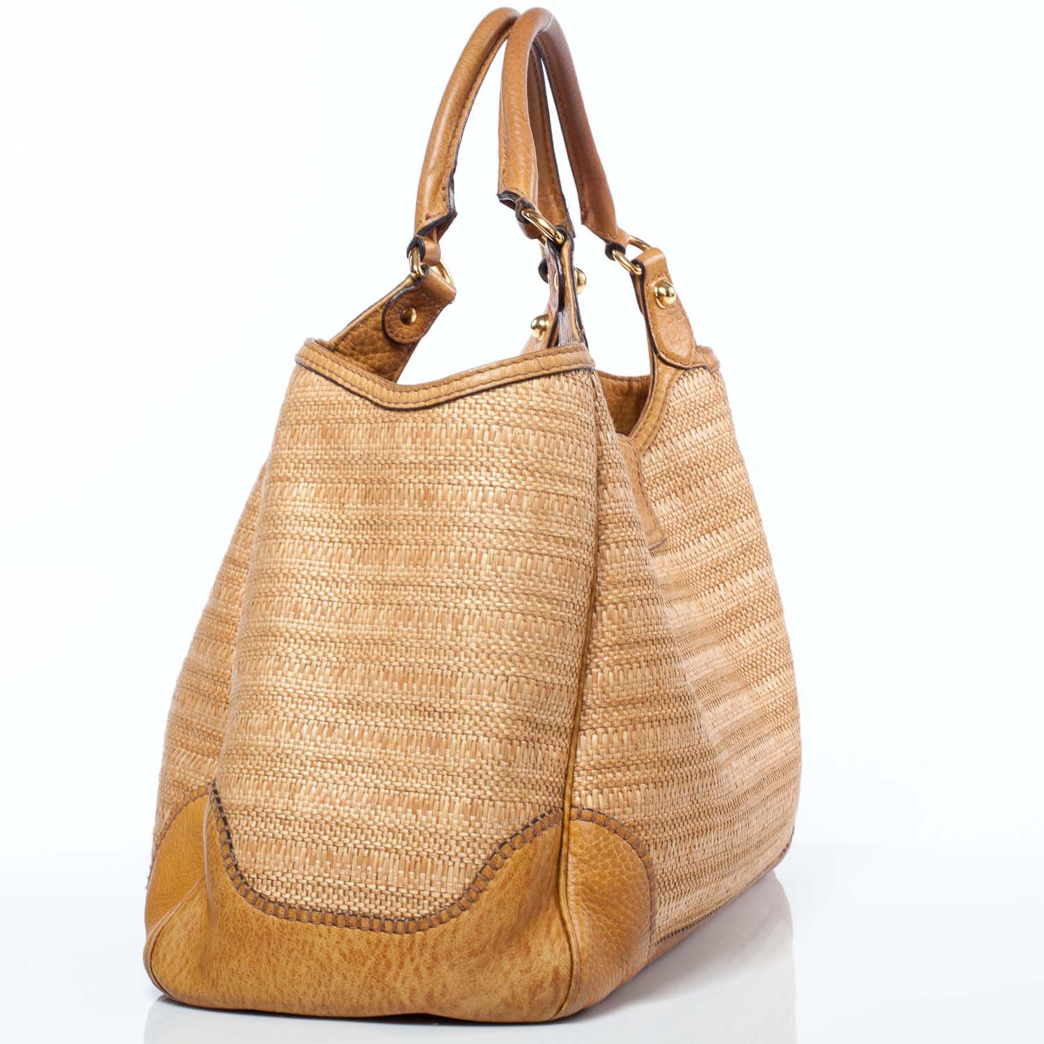 Gucci Straw New Pelham Large Tote 6 of 10