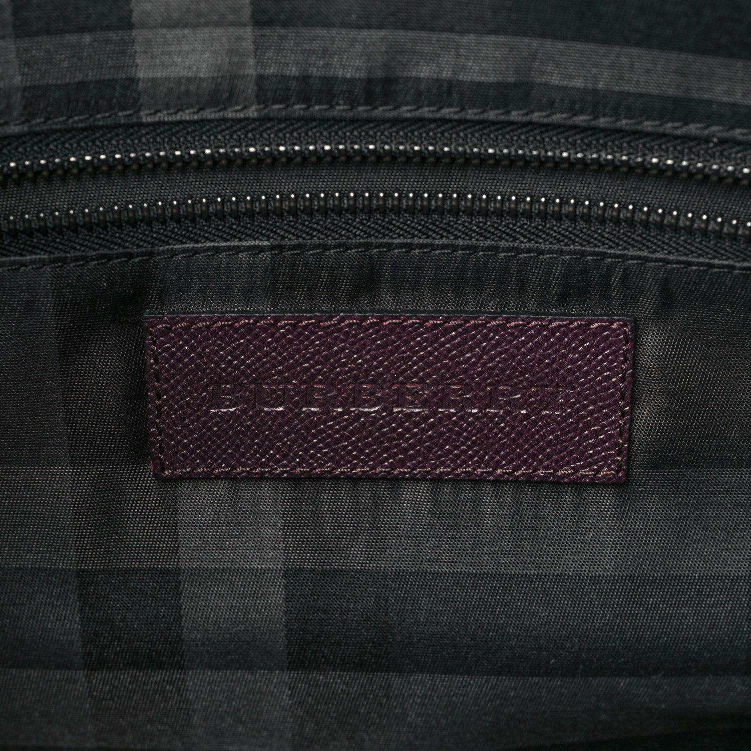 Burberry Textured Calfskin Small Newberg Briefcase Burgundy 6 of 10
